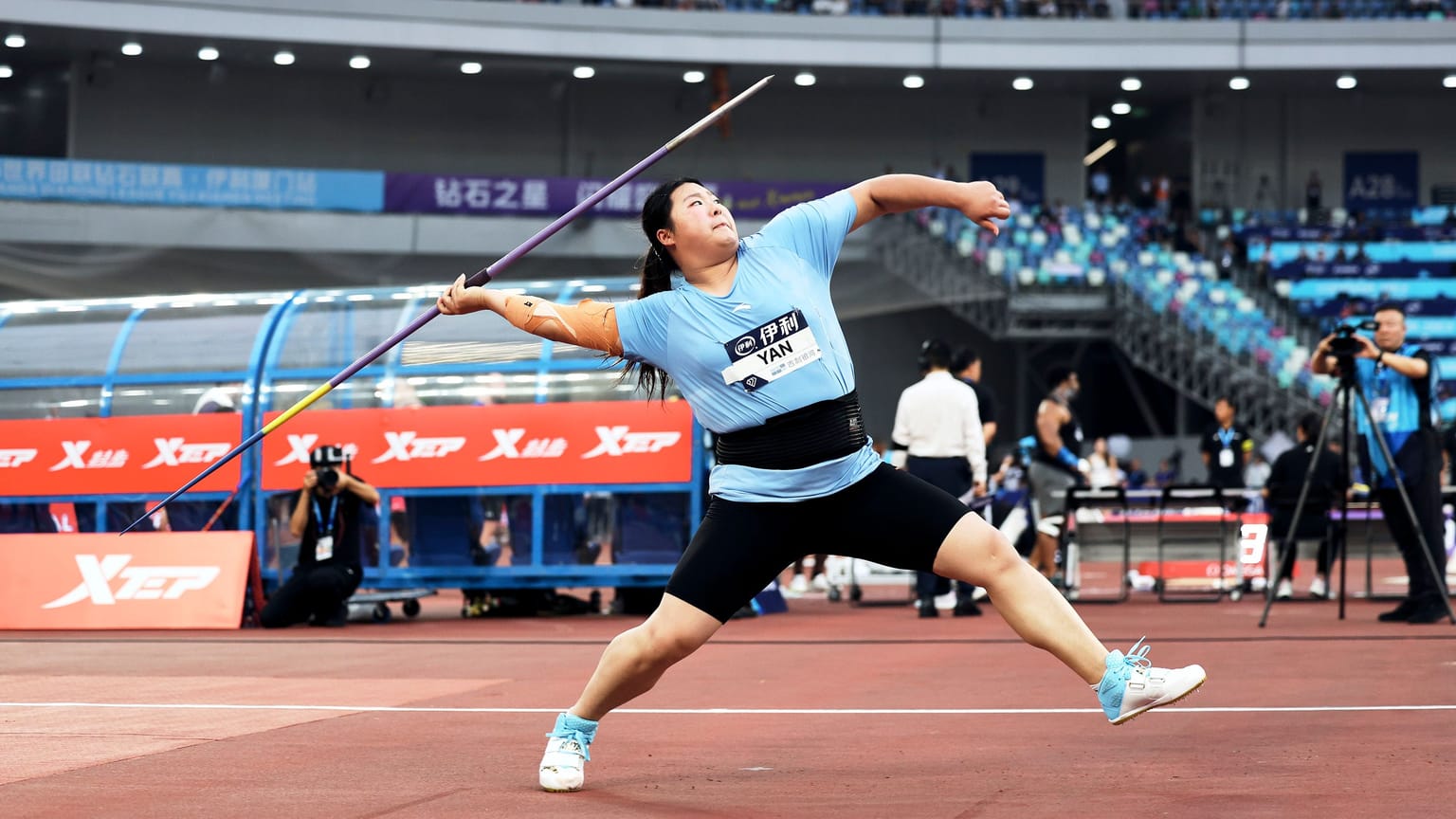 Yan and Russell reign supreme in Xiamen with second-best marks in history:

China’s Yan Ziyi and USA’s Masai Russell achieved the second-best performances of all time in the javelin and 100m hurdles, respectively