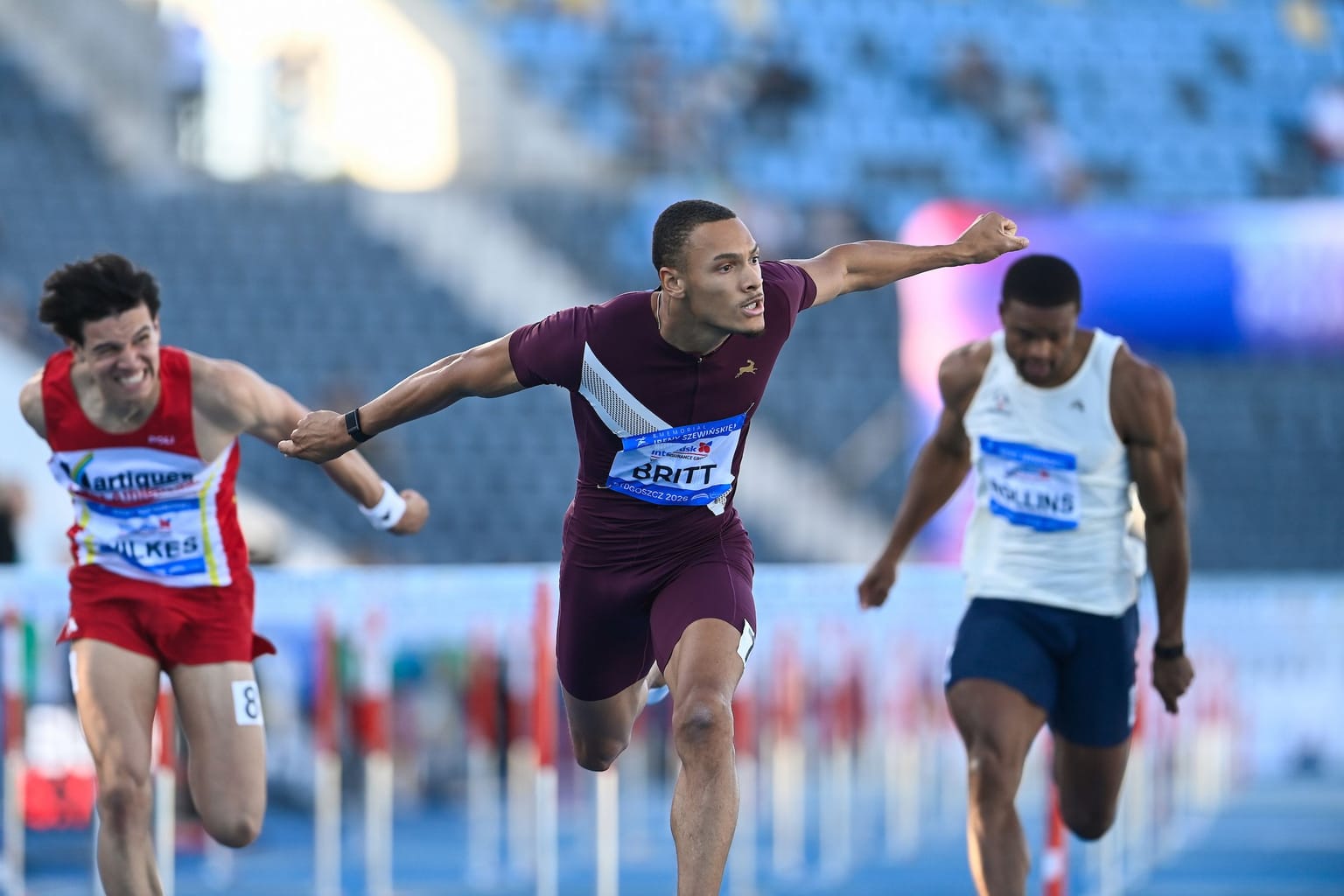 Britt and Kozák clinch hurdles wins as records fall in Bydgoszcz:

Jamal Britt and Luca Kozák secured sprint hurdles victories to provide two of the highlights of the Irena Szewińska Memorial