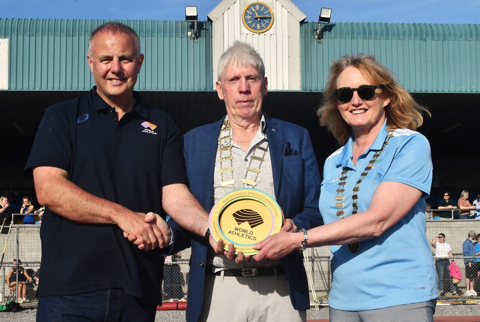 Irish Schools’ Athletics Association honoured with World Athletics Heritage Plaque:

The Irish Schools’ Athletics Association (ISSA) – whose championships have helped identify, nurture and develop generations of athletics talent across the island of Ireland – has been recognised with a World Athletics Heritage Plaque