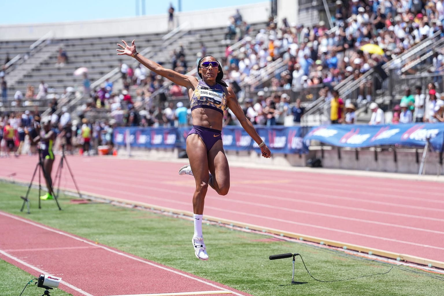 Davis-Woodhall leaps world-leading 7.20m in Los Angeles:

USA’s Tara Davis-Woodhall opened her 2026 long jump season with a statement performance at the USATF Los Angeles Grand Prix, leaping a world-leading 7.20m and a wind-assisted 7.25m