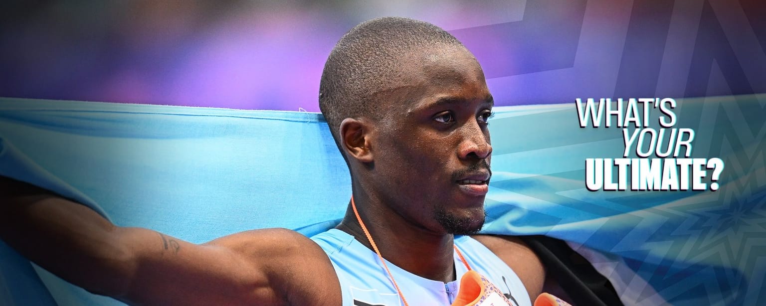 What's your Ultimate with Letsile Tebogo:

Sprinter Letsile Tebogo of Botswana is the Olympic champion for the 200m and was also part of the star-studded national 4x400m team to win the world title last year. He's the latest athlete being asked What's your Ultimate?