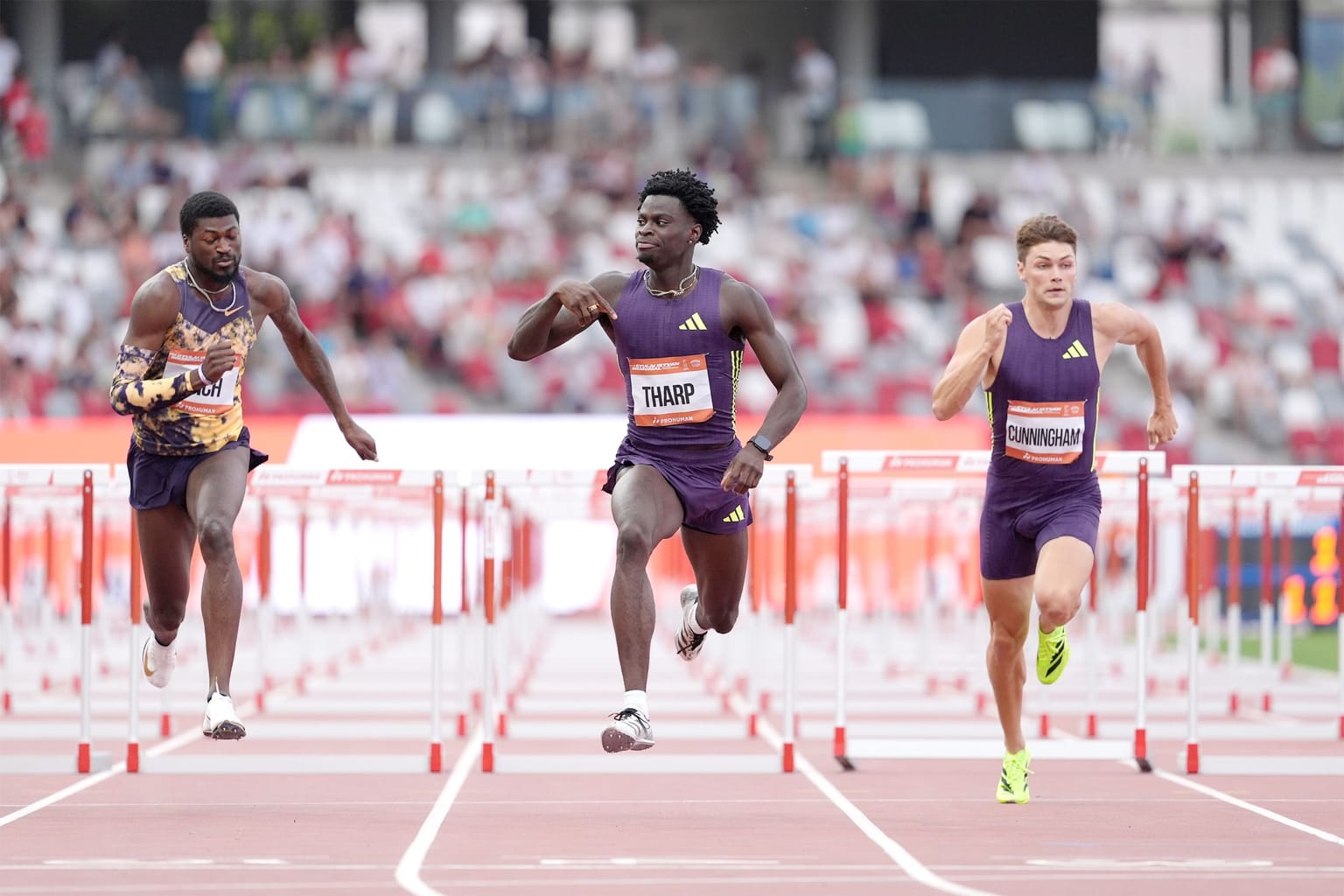 Tharp backs up world record form with 12.85 in Budapest:

Ja’Kobe Tharp confirmed his status as the new force in sprint hurdling with a stunning 12.85 victory at the István Gyulai Memorial