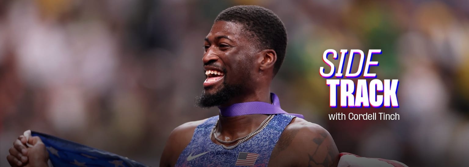 Side track with Cordell Tinch:

Cordell Tinch is the world champion for the 110m hurdles but not so long ago he was working in a toilet paper factory and selling and fixing mobile phones. He talks about life on and off the track.