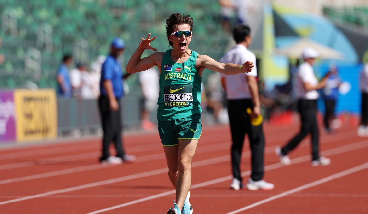 Beacroft sets world U20 record to claim race walk crown in Oregon:

Australia’s Isaac Beacroft roared to a world U20 5000m race walk record of 18:40.37 on the fourth morning of competition at the World Athletics U20 Championships Oregon 26