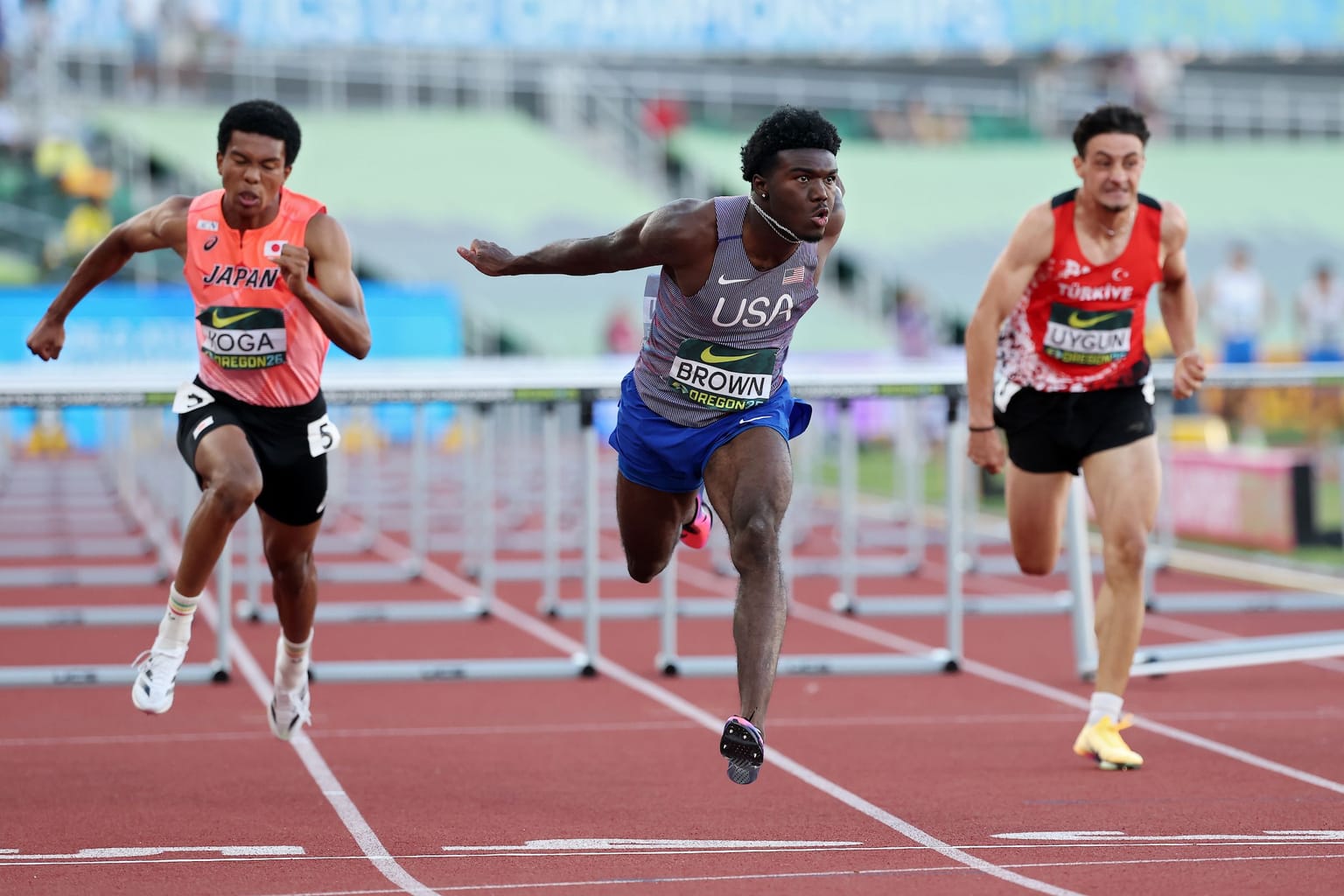 World U20 records by Brown and Italy, Taylor runs championship record in Oregon:

USA’s Le'Ezra Brown equalled the world U20 110m hurdles record* and Italy improved the world U20 mixed 4x100m record* at the World Athletics U20 Championships Oregon 26