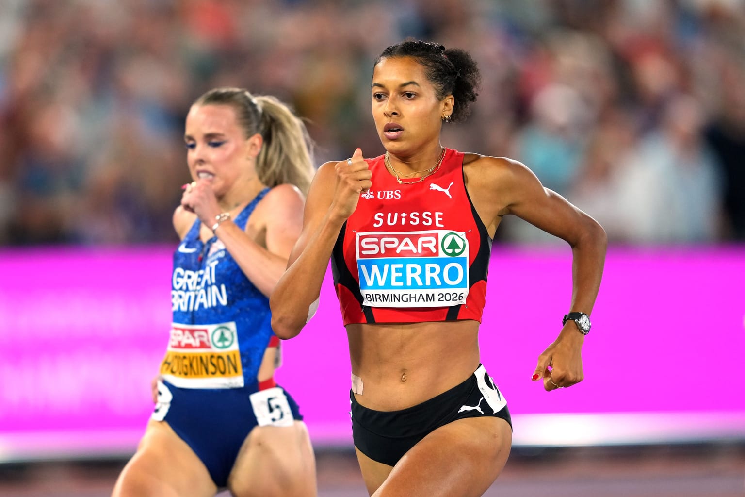 Werro stars as Warholm and Tamberi claim fourth European titles:

Audrey Werro delivered on the considerable expectations surrounding the women’s 800m at the European Championships in Birmingham, producing a championship record of 1:54.81