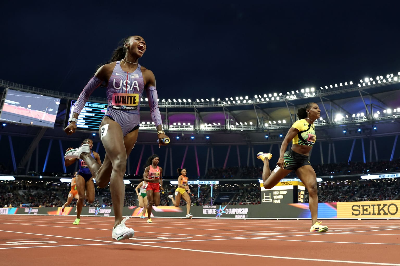 USA triumphs in mixed 4x100m in Budapest:

The World Athletics Ultimate Championship Budapest 26 got off to an explosive start as the USA triumphed in the opening discipline, the mixed 4x100m, winning in 39.64